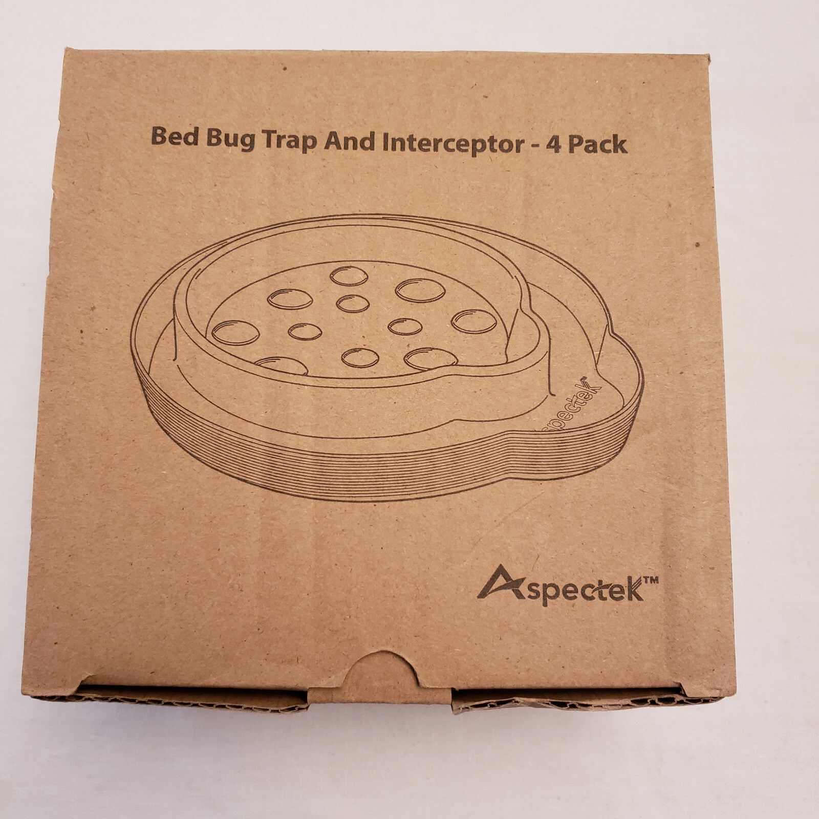 ASPECTEK Bed Bug Trap and Climb Up Insect Interceptors 4 Pack Set New