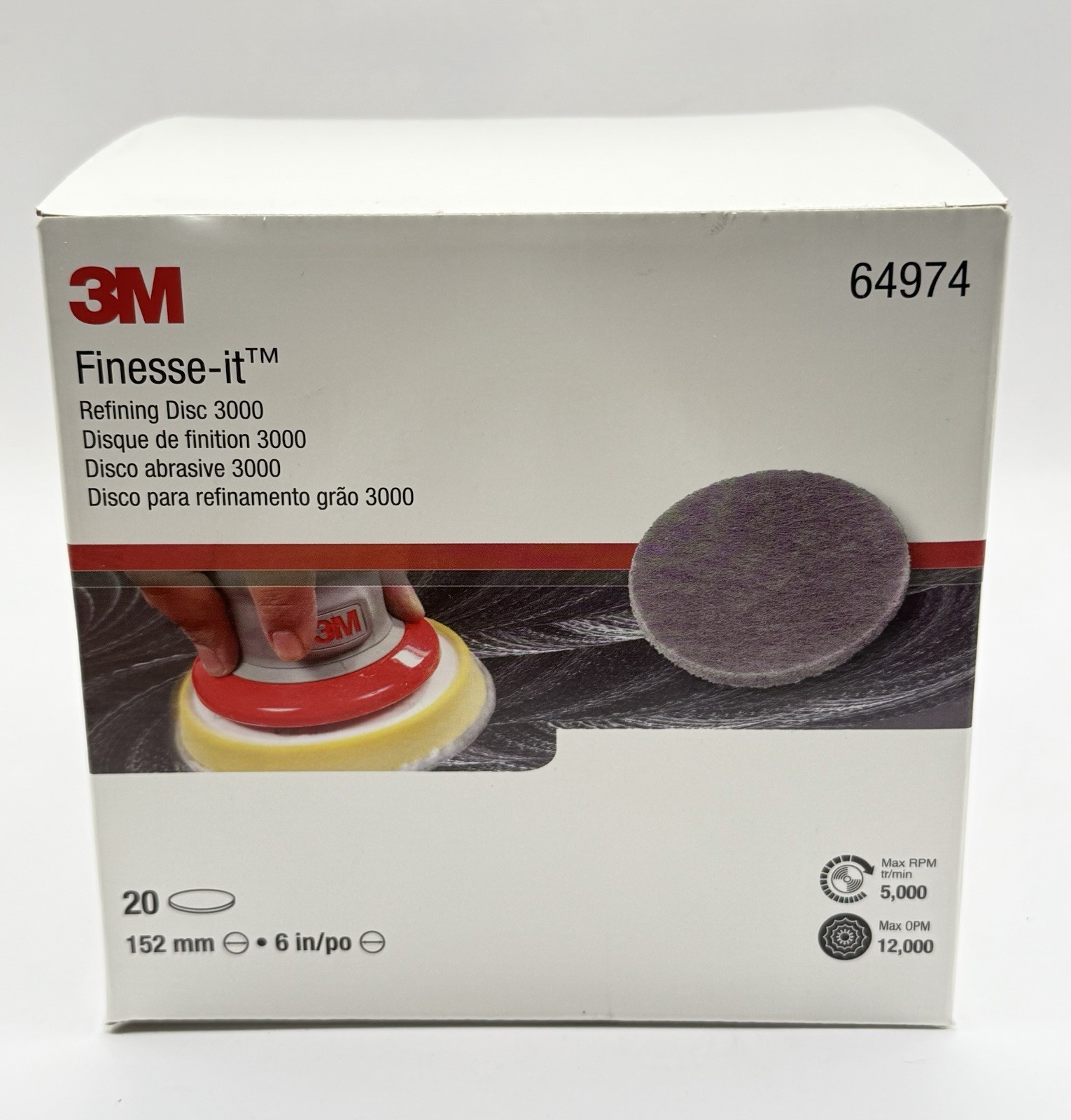 NEW 3M Finesse-It Refining Disc 3000, 20pcs/Box, 64974