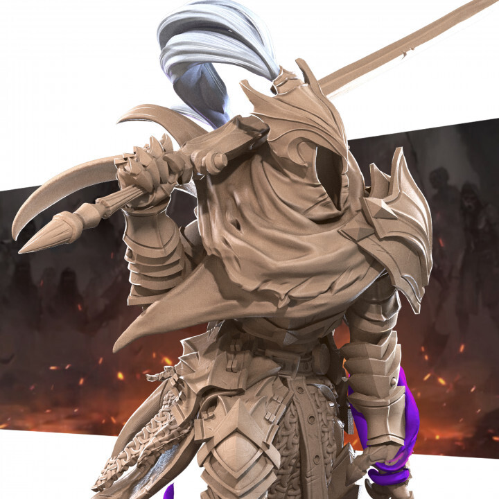 Fallen Knight - Ghost Paladin - Bite the Bullet - 32mm Fantasy D&D Miniature