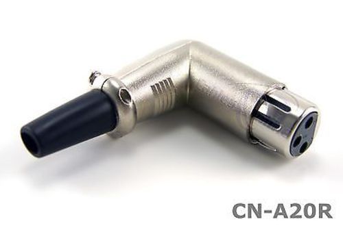 Heavy Duty XLR Female 3-Pin Right Angle Microphone Connector, CN-A20R