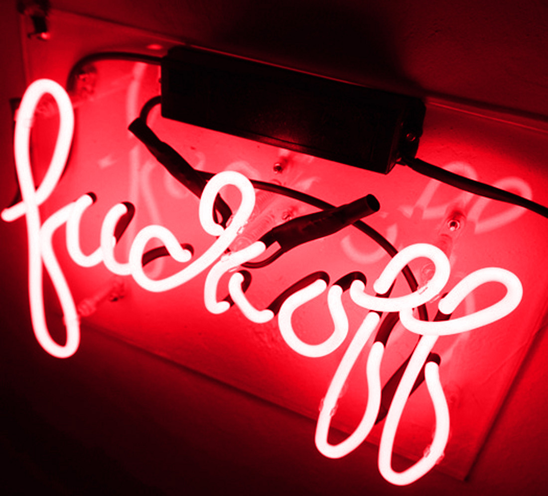 Fxck Off Neon Sign Light Beer Bar Pub Home Room Wall Deocr Visual Artwork 20"