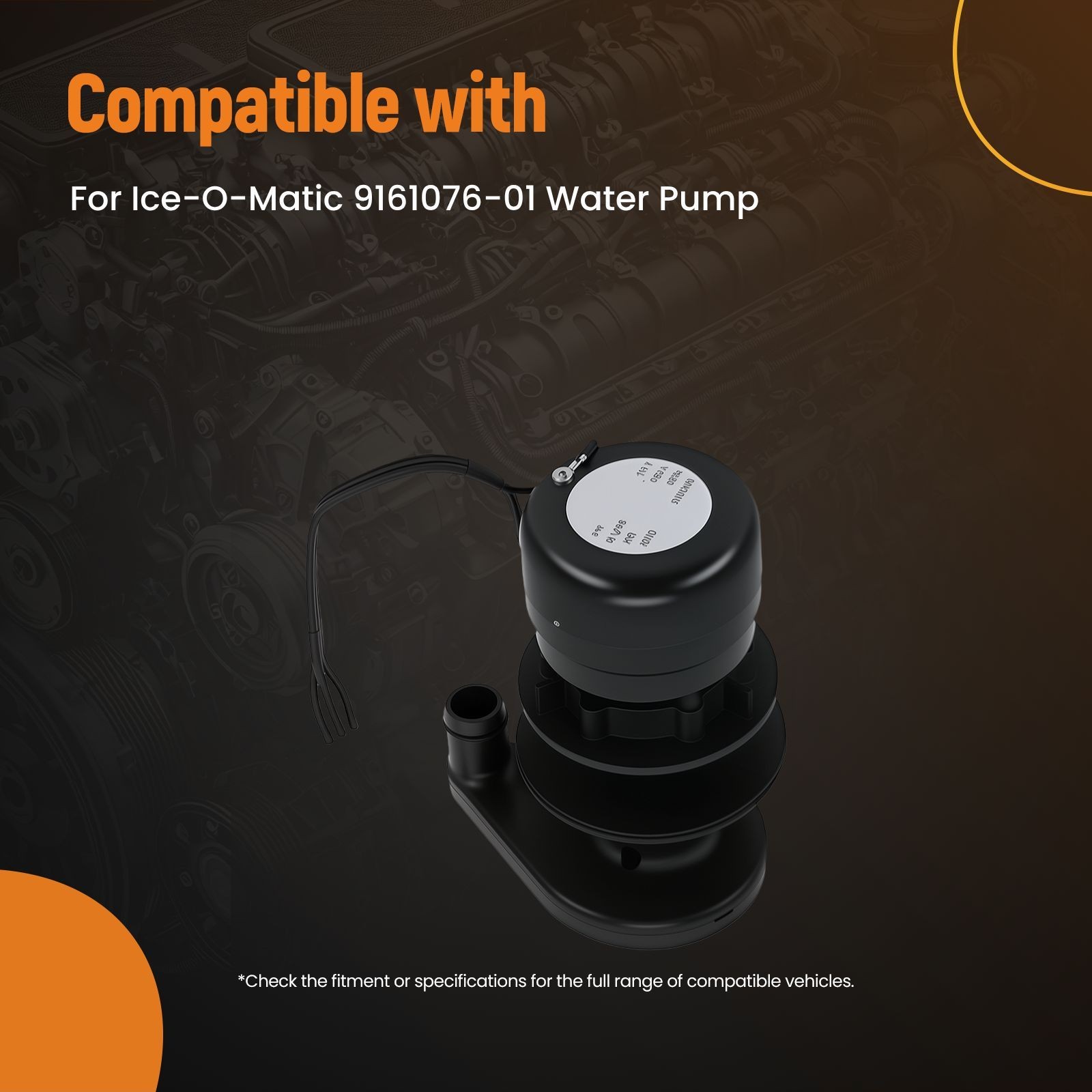 9161076-01 Water Pump for Ice-O-Matic Machine 115 Volts Replacement