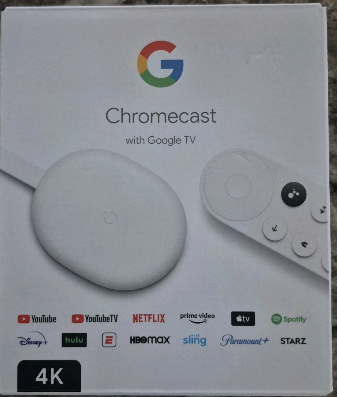 Google Chromecast TV 4K Streaming Device GA01919-US Manufacture Date 12/2022 4th
