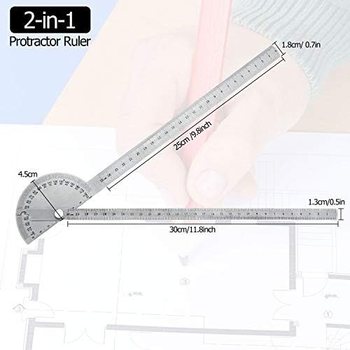 Angle Protractor Angle Finder Ruler Two Arm Stainless Steel Protractor Woodworki