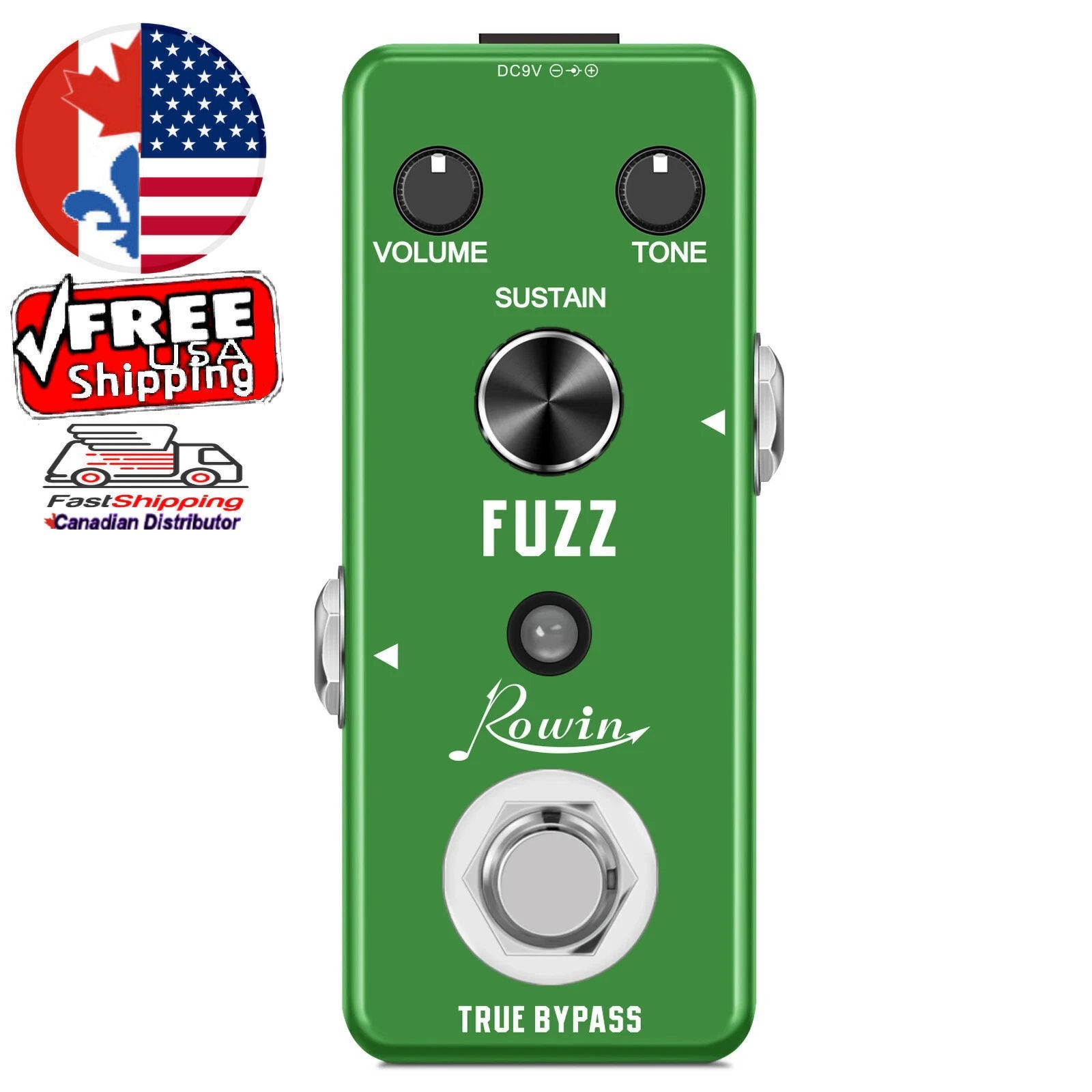 Rowin LEF-306 Firecream FUZZ Vintage Classic 70's Fuzz Guitar/Bass Pedal ✅