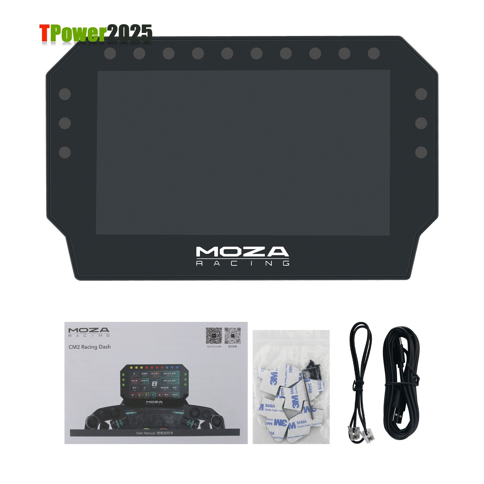 MOZA CM2 Dashboard Sim Racing Dash Display with 5.0-inch 720P Touch Screens=