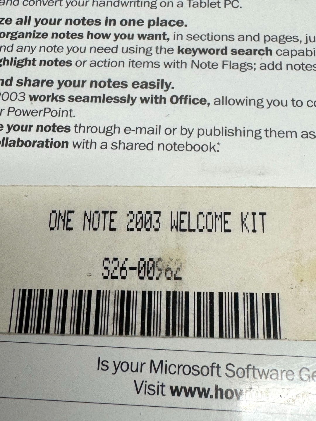 Microsoft Office: OneNote 2003 - Full Version for Windows