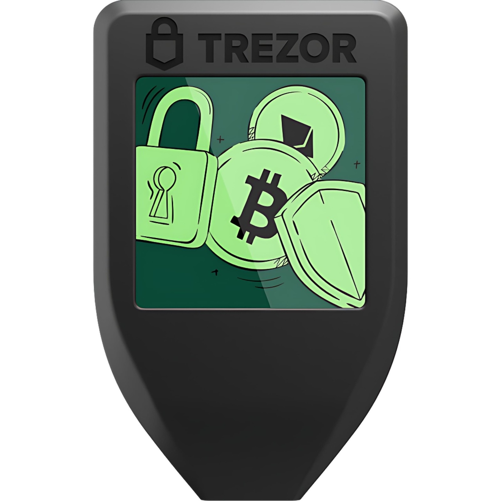 Trezor - Model T - Advanced Crypto Hardware Wallet with LCD Touch Screen - Black