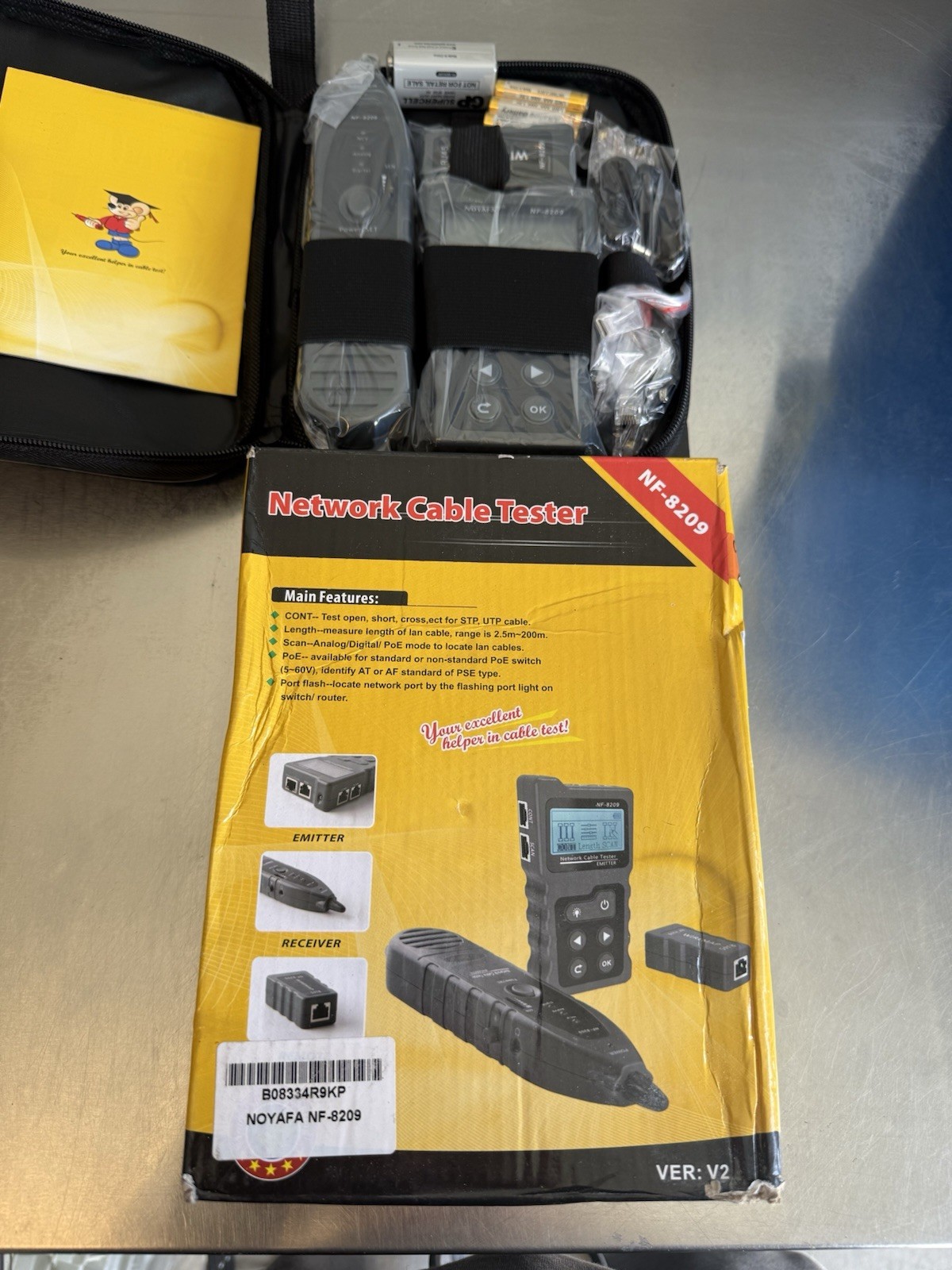 NEW- KOLSOL NF-8209 Network Cable Tester Never Used Still In Packaging T-2