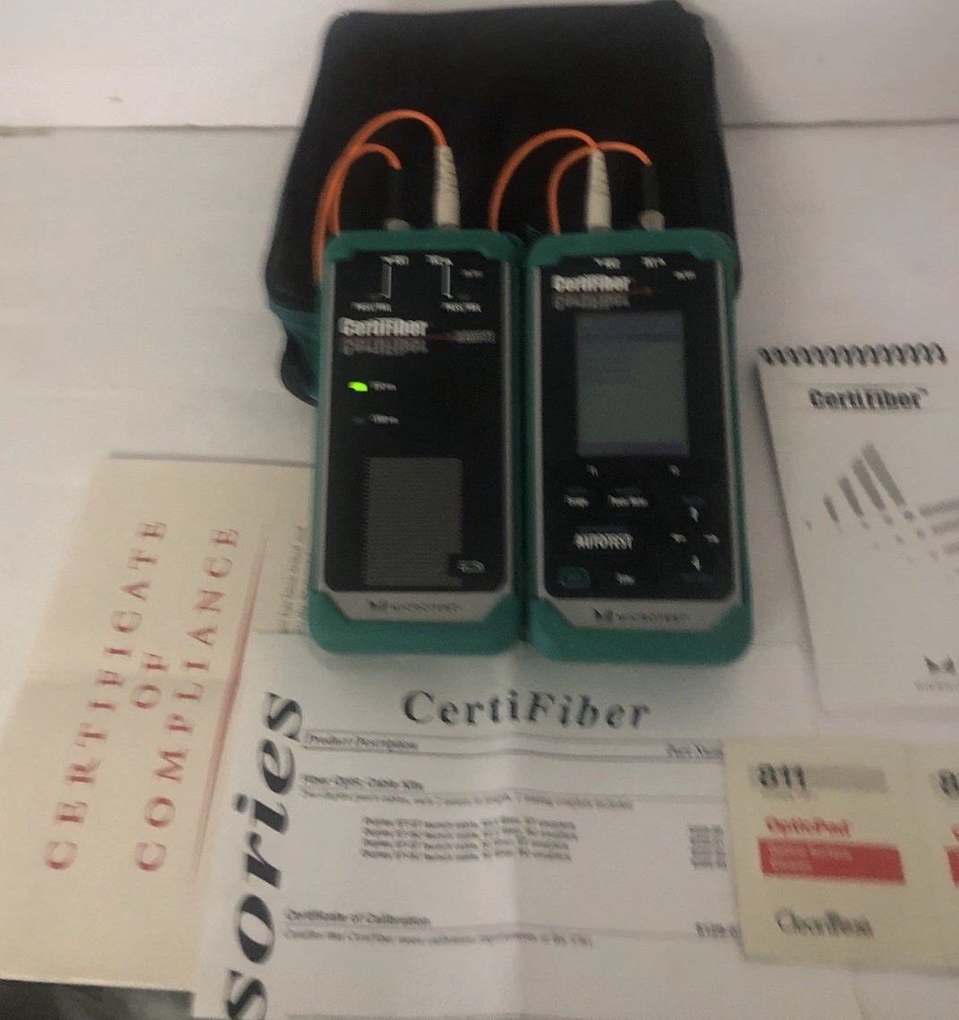 Microtest CertiFiber Optic Advanced certification multimode Fiber Network Excell