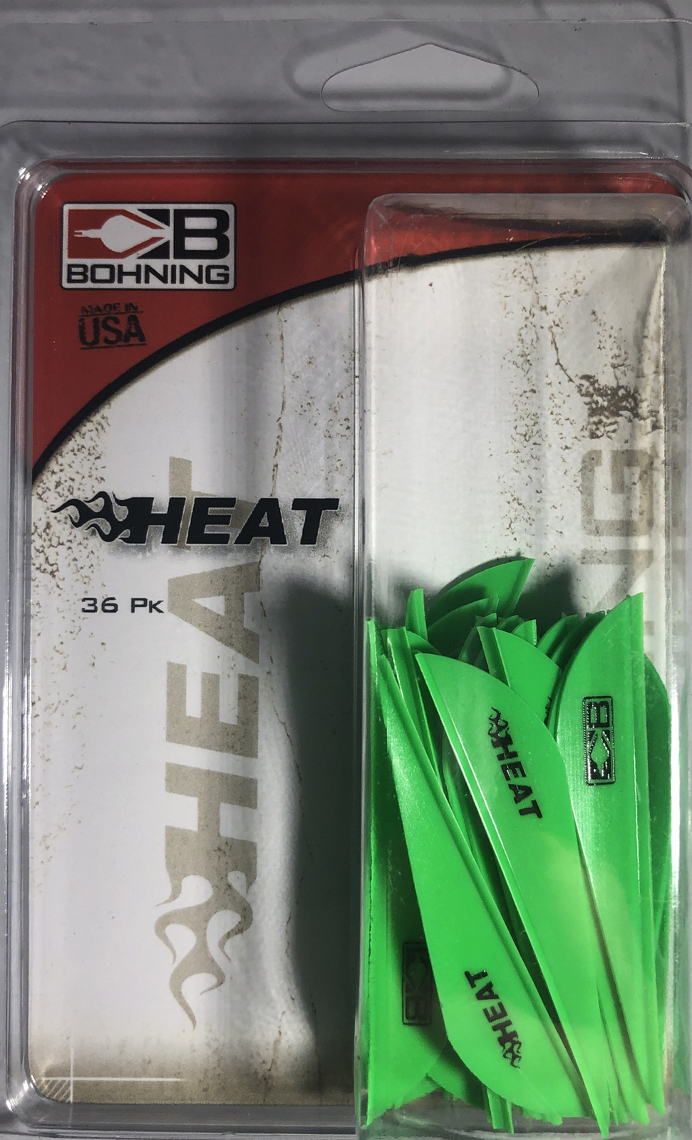Bohning 2.5" Heat Vanes Neon Green 1pk 36pcs-Brand New-SHIPS N 24 HOURS
