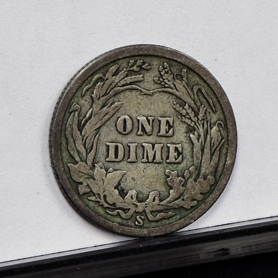 1915-S Barber Dime - VG Details, Cleaned (#61634-L)