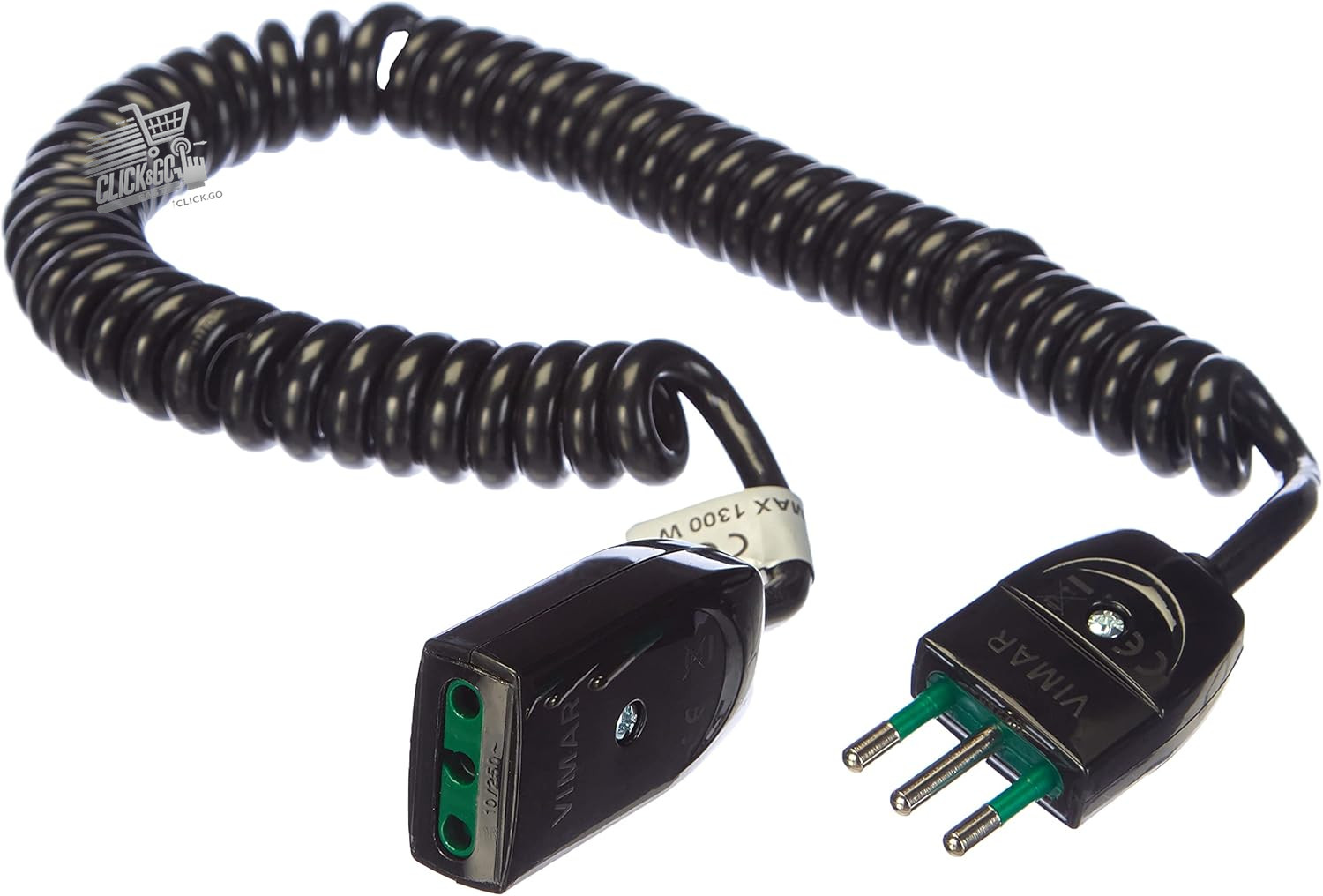 Electric Spiral Extension 3m Extendable Cable Spring Black Space Saving Profession