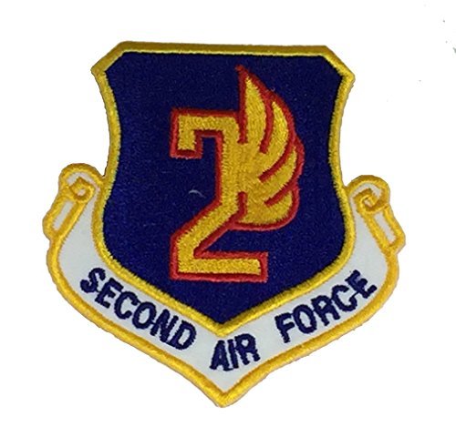 USAF SECOND AIR FORCE Unit Patch - Color - Veteran Owned Business