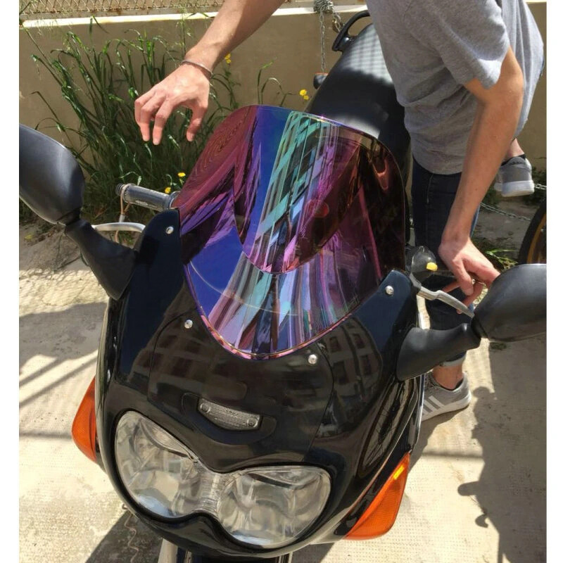 Dark Iridium Double Bubble Windshield Screen for Suzuki Katana 600 750 1998-2006