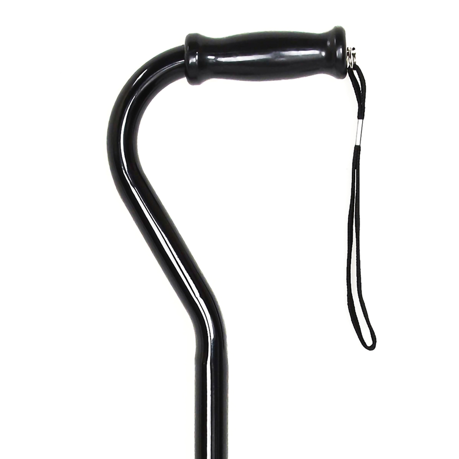 McKesson Black Steel Offset Handle Cane 29.75 to 37.75" Height