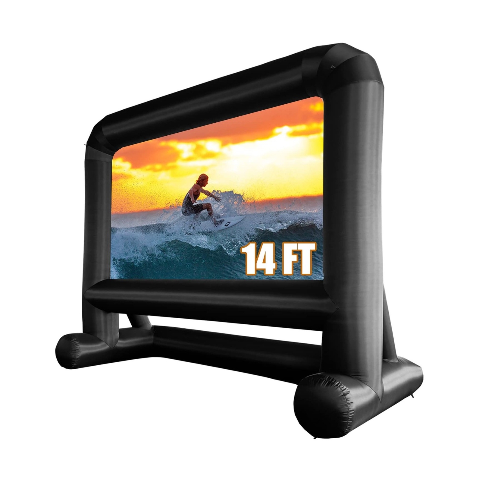 14 FT Inflatable Projector Movie Screen for Outside Indoor 104" Front/Rear Pr...