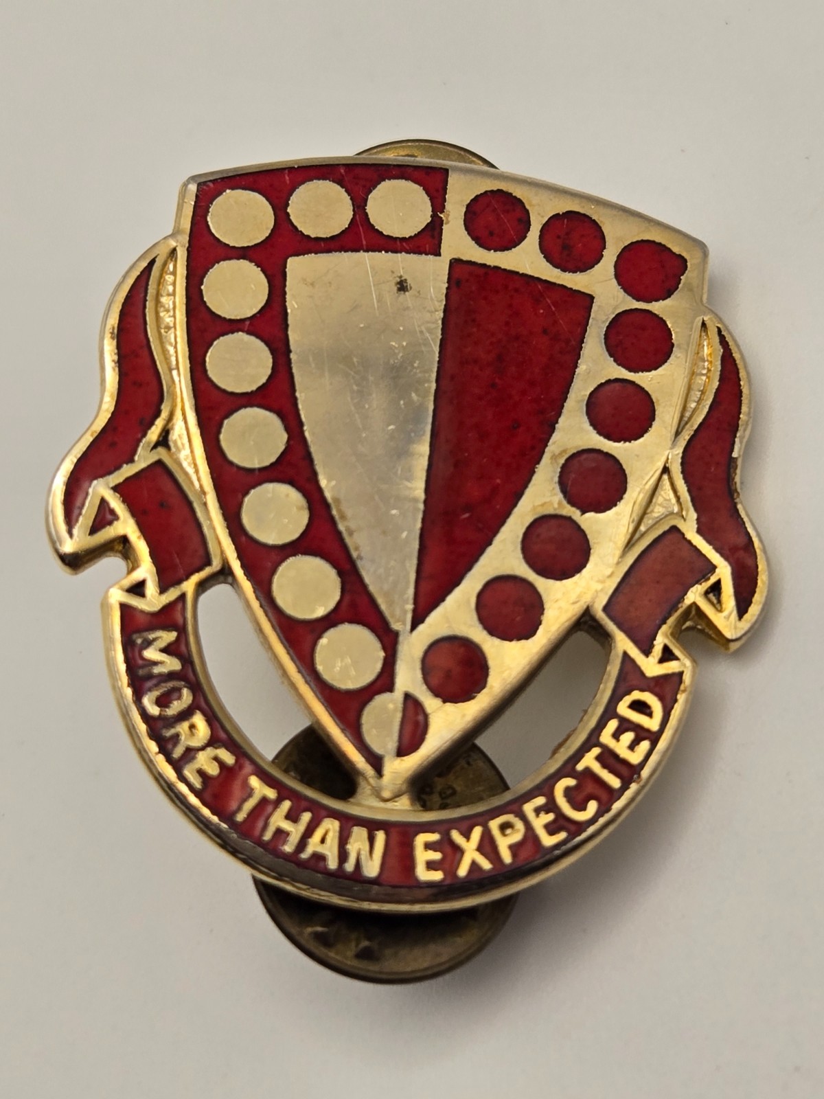 Vintage Army DUI Pin - "More Than Expected" 19th Maintenace Battalion