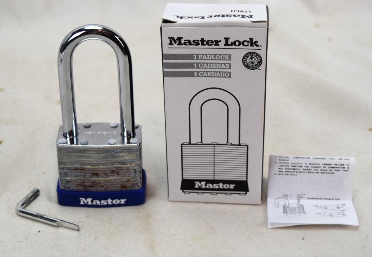 Master Lock Combination Padlock 179LH w/Resettable Combination NIB B
