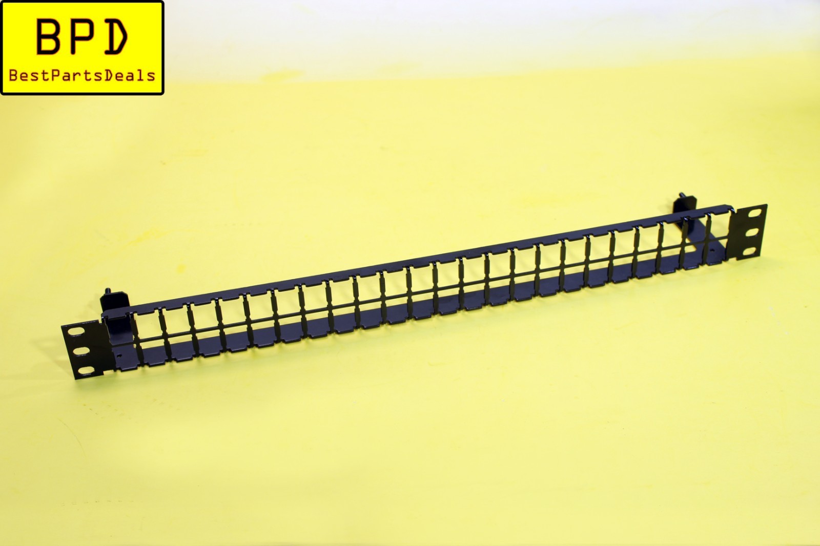 1U Rack Mountable BLACK HDJ 48 Port UNLOADED 1RU Flat Blank Patch Panel