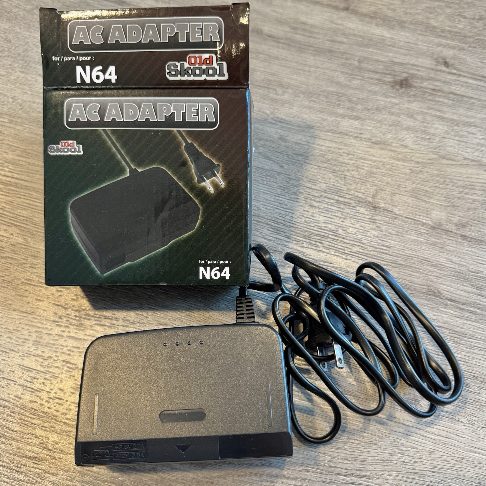 N64 AC Adapter Old Skool Replacement AC Power 100-245V 50/60 Hz 0.5 A