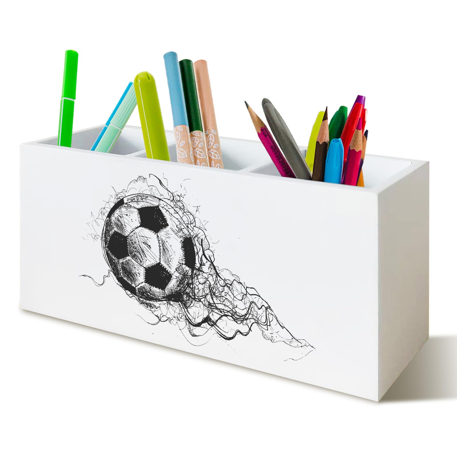 Soccer Pen Pencil Holder Organizer for Desk, Soccer Fan Lovers Players Gifts ...