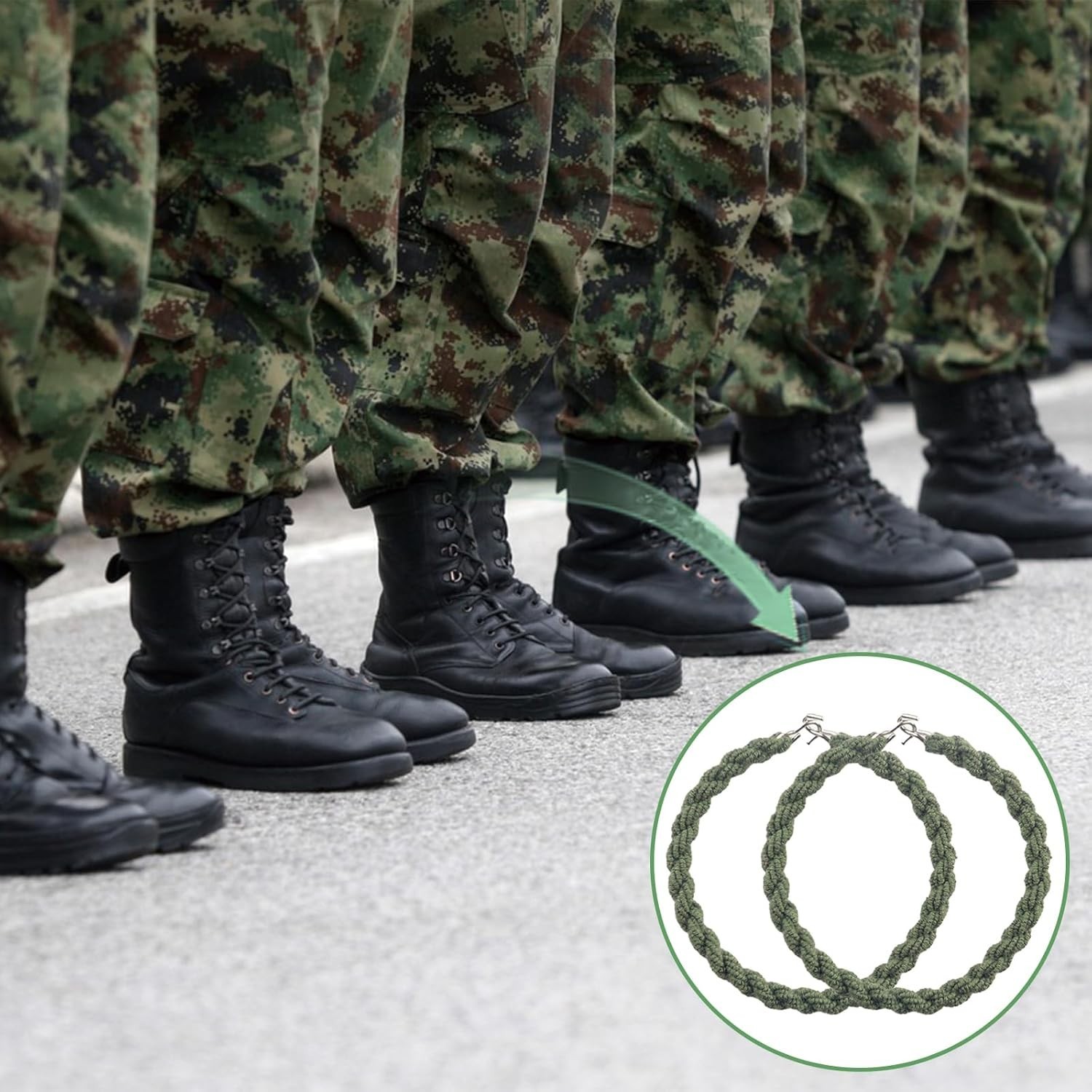 12 PCS Boot Blousers Military Adjustable with Metal Hooks – Elastic Boot StrapsO