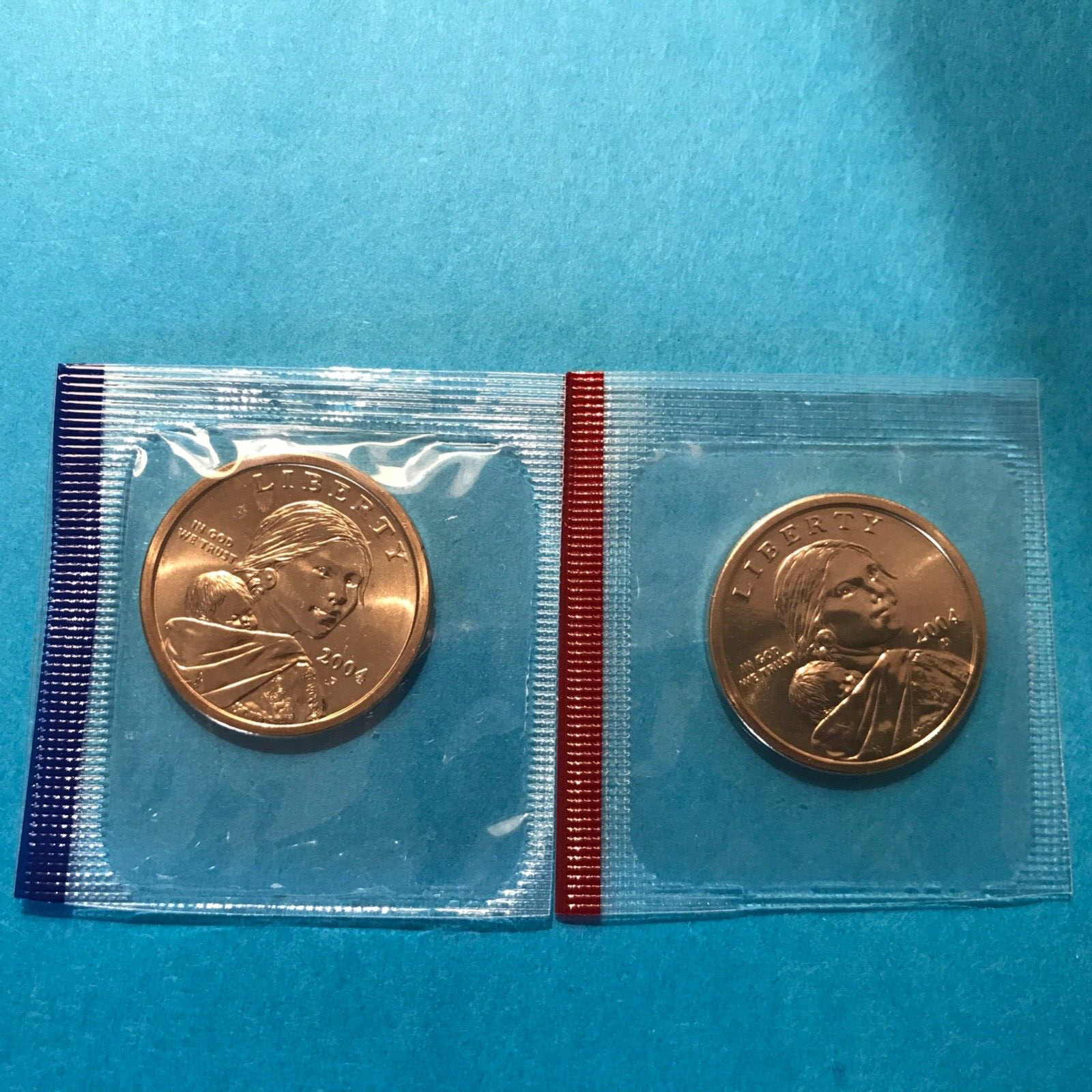 2004 P&D Sacagawea Dollar Coins Unc   FREE SHIP