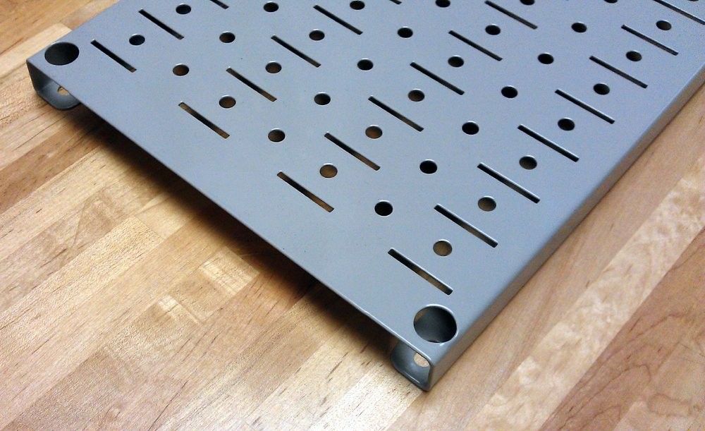 Narrow Pegboard Rack 8x32 Inch Black Metal Pegboard Runner Tool Board Panel
