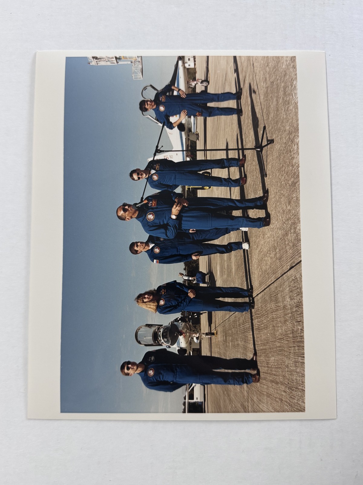 NASA STS-60 Crew Arrival at Shuttle Landing Facility Press Photo