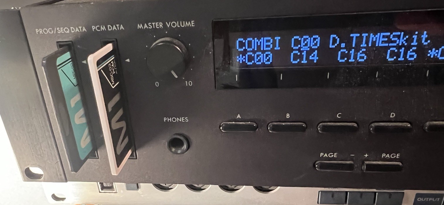Korg PCM Data Memory Program Card MSC-03 MPC-03 Set Drums 1