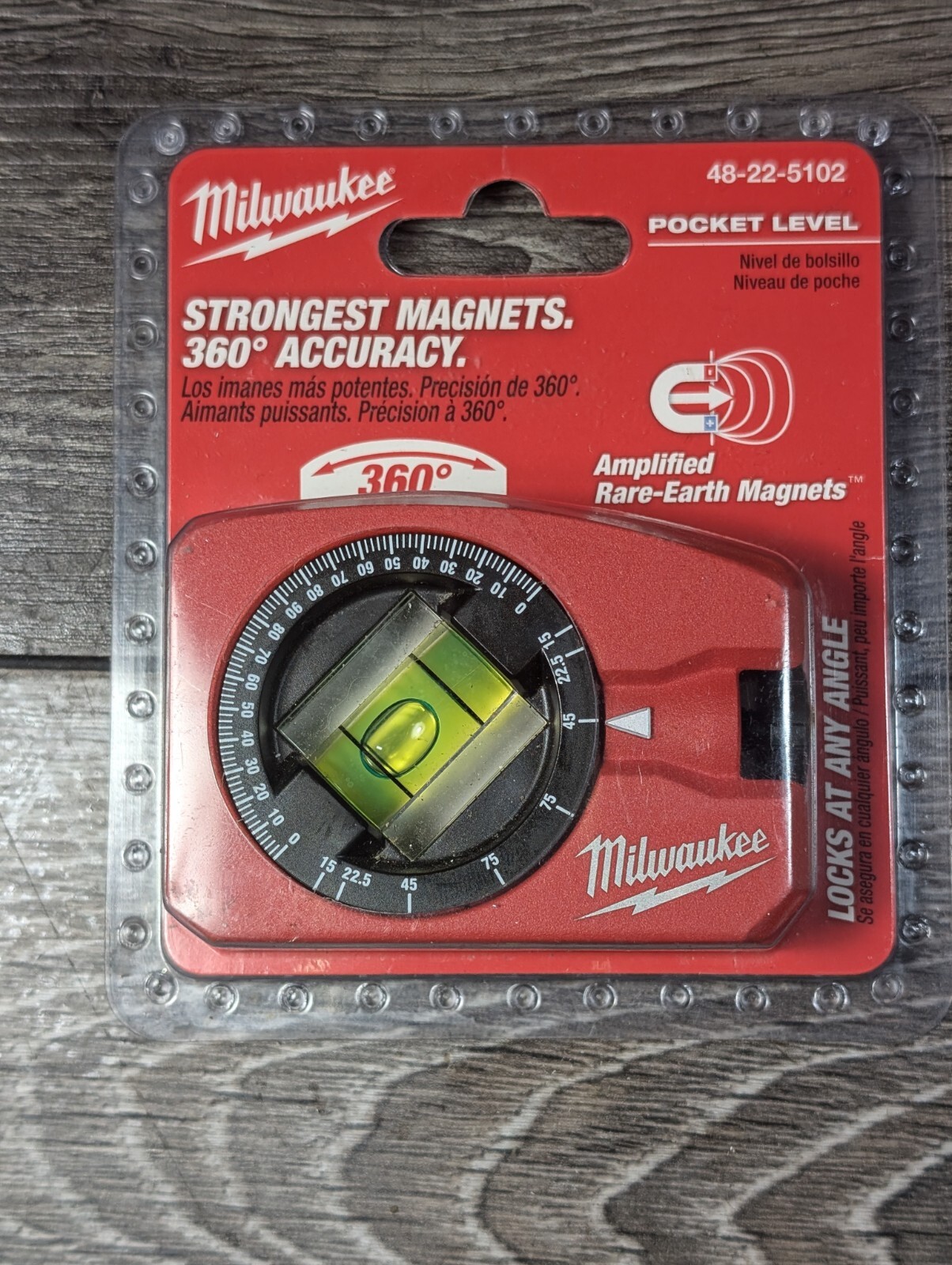 MILWAUKEE 48-22-5102 POCKET LEVEL w/ AMPLIFIED RARE EARTH MAGNETS - BRAND NEW