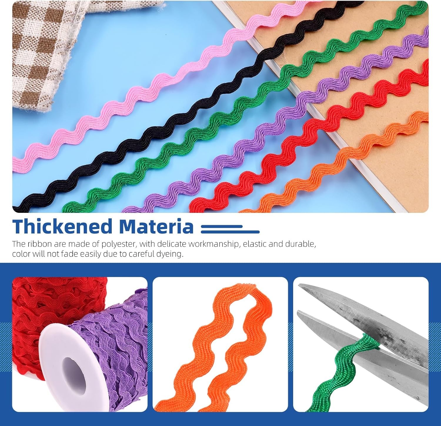 Glarks 1Pcs 27Yard/25M Pink Rick Rack Trim Ribbon Wave Sewing 27Yards/Pink