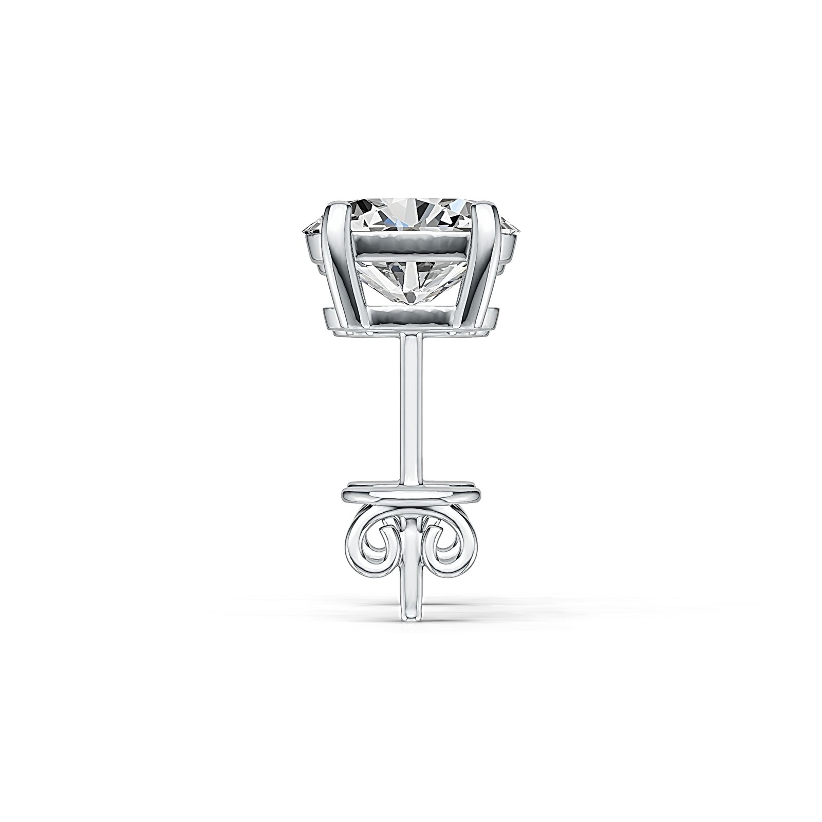 Sterling Silver Semi Mount Earrings Setting Oval OV 8X6mm Stud