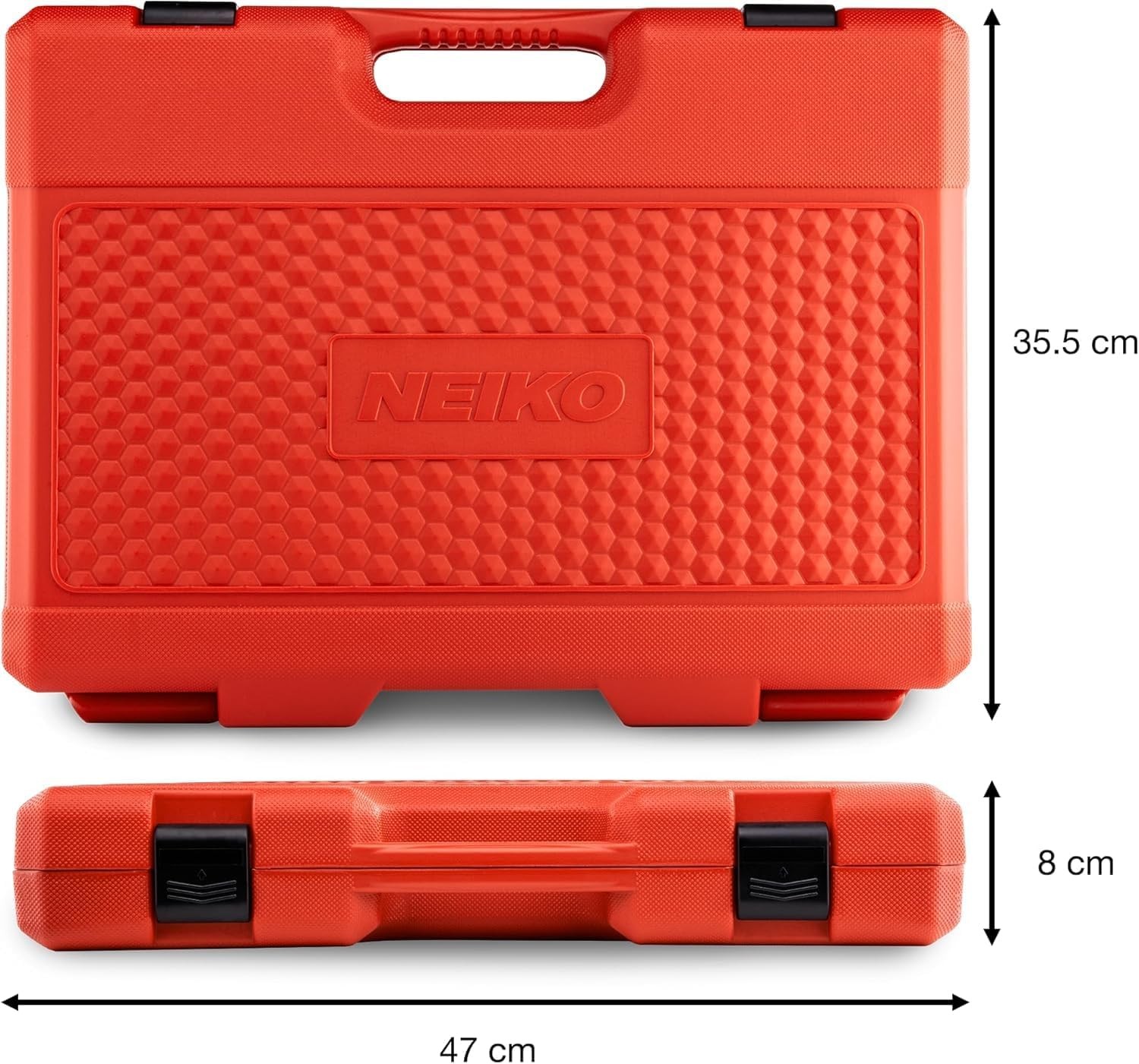 NEIKO 02471A Impact Socket Set, 3/8” Drive, 67 Piece, 67 Swivel, Red