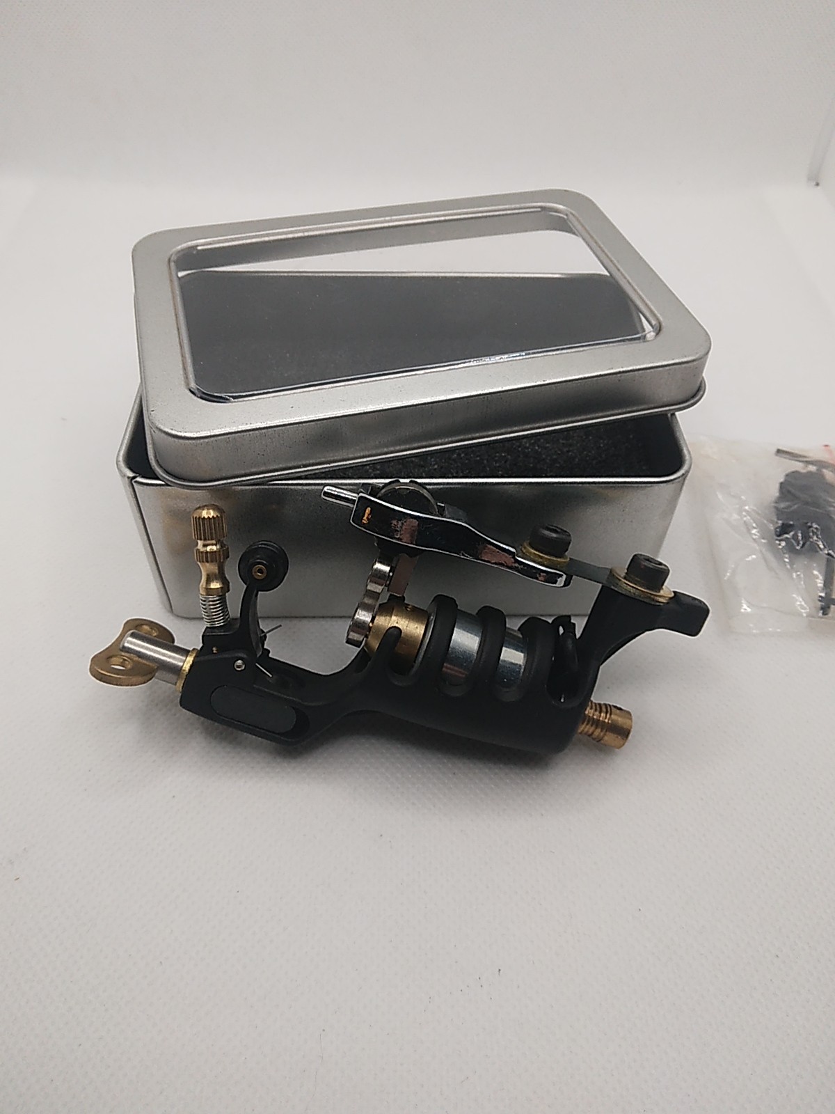 2 Coil Black Tattoo Machine Liner Shader In Protective Tin Box.
