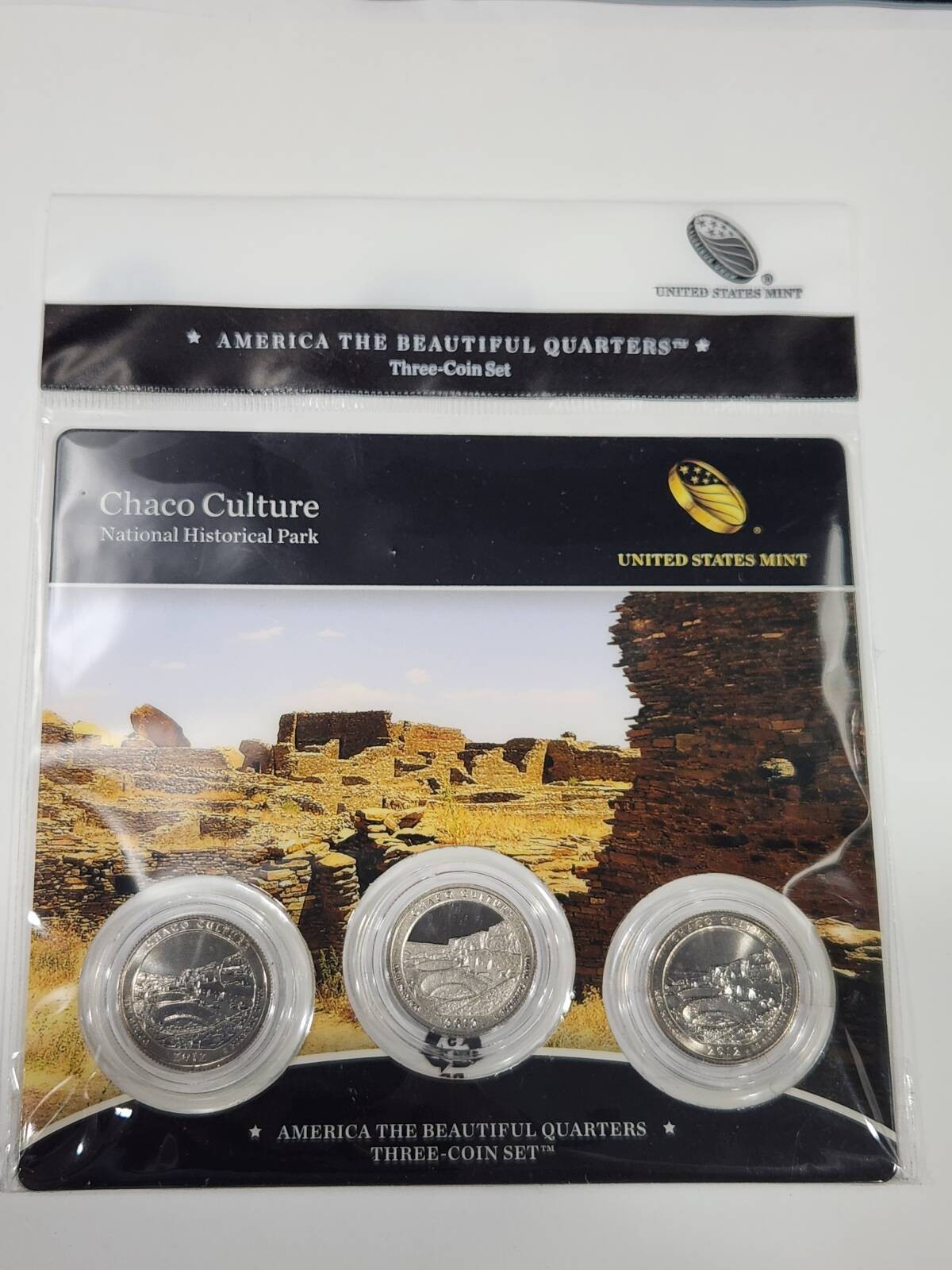 2012 Chaco Culture America The Beautiful 3-Coin Quarter Set