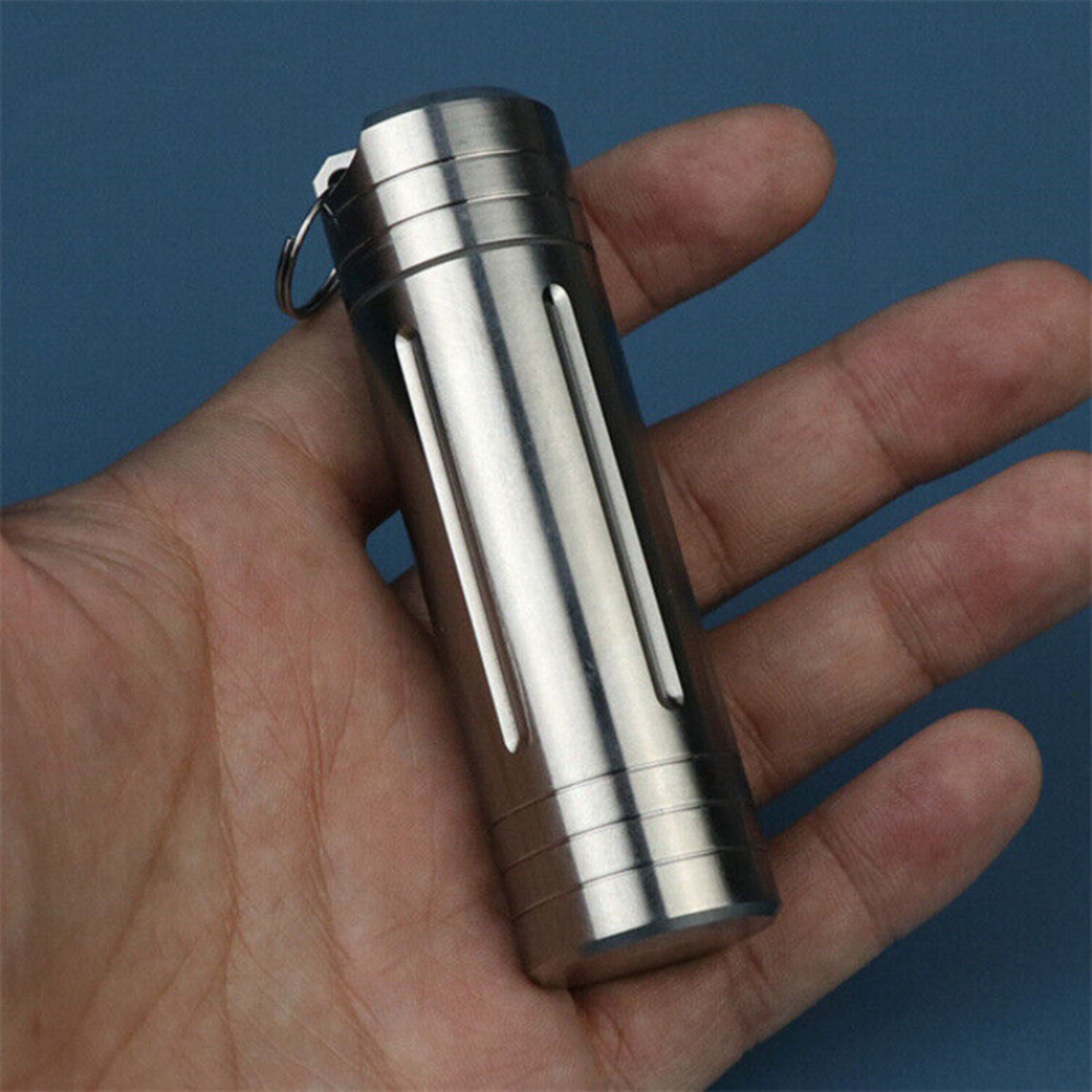 EDC Titanium Alloy Waterproof Case Portable Pill Medicine Capsule Storage Tools