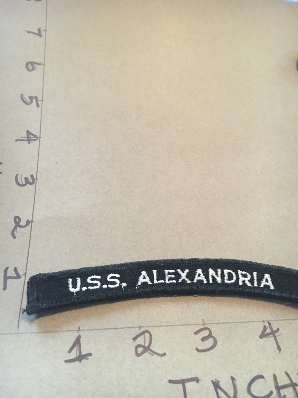 US NAVY SHOULDER STRIP TAB rocker Patch USS Alexandria