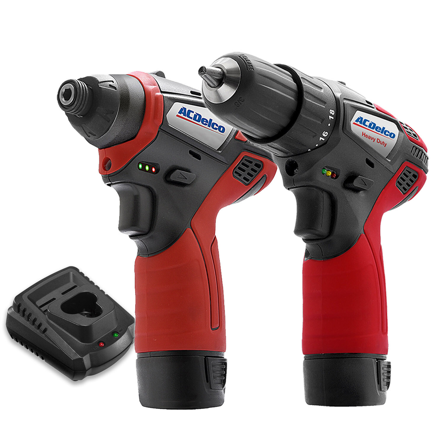 ACDelco 12V 3/8" Drill Driver & 1/4" Impact Driver Combo Tool Kit ARI12105-K5