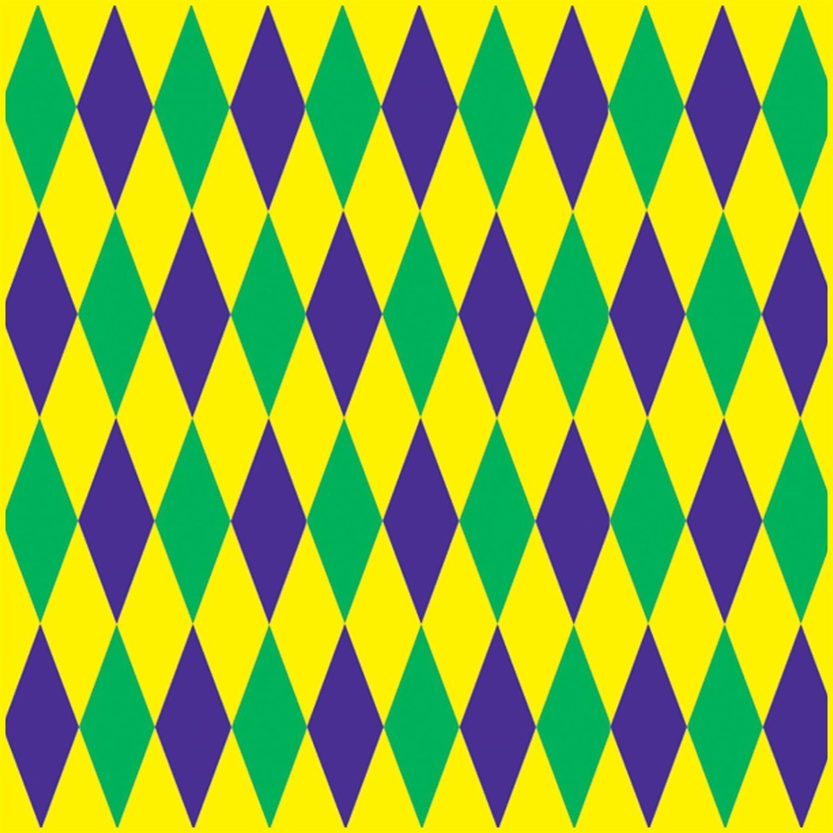 Mardi Gras Harlequin Backdrop of Size 4' x 30' - Beistle