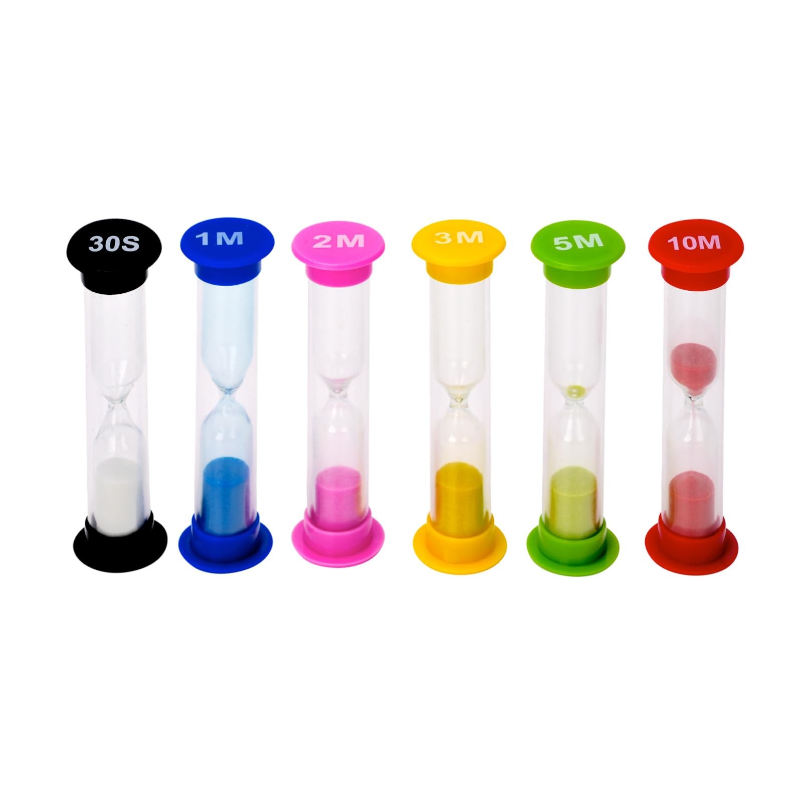 Plastic Sand Timer Sandglass Hourglass Sand Clock Timer 30 sec, 1 min, 2 mins