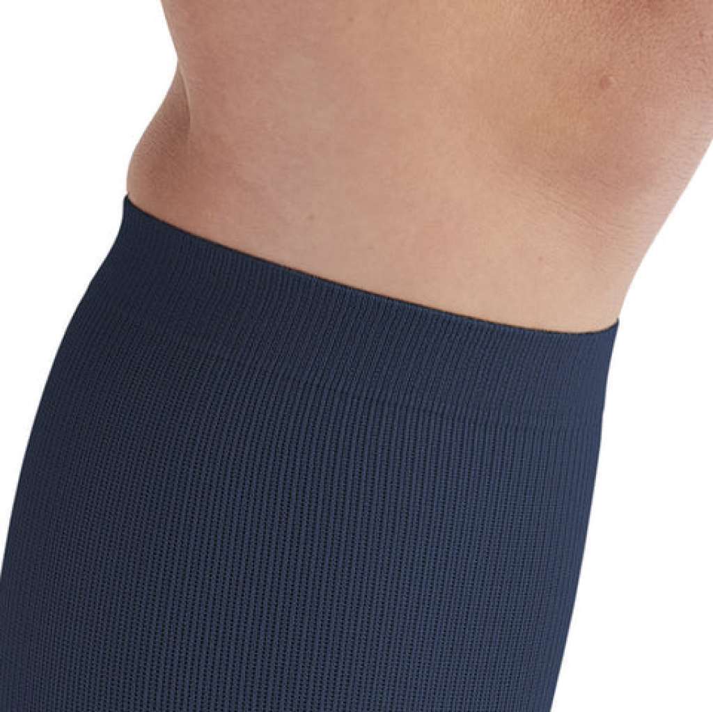 AW Style 112 Microfiber Knee High Socks - 15-20mmHg (Black) Small