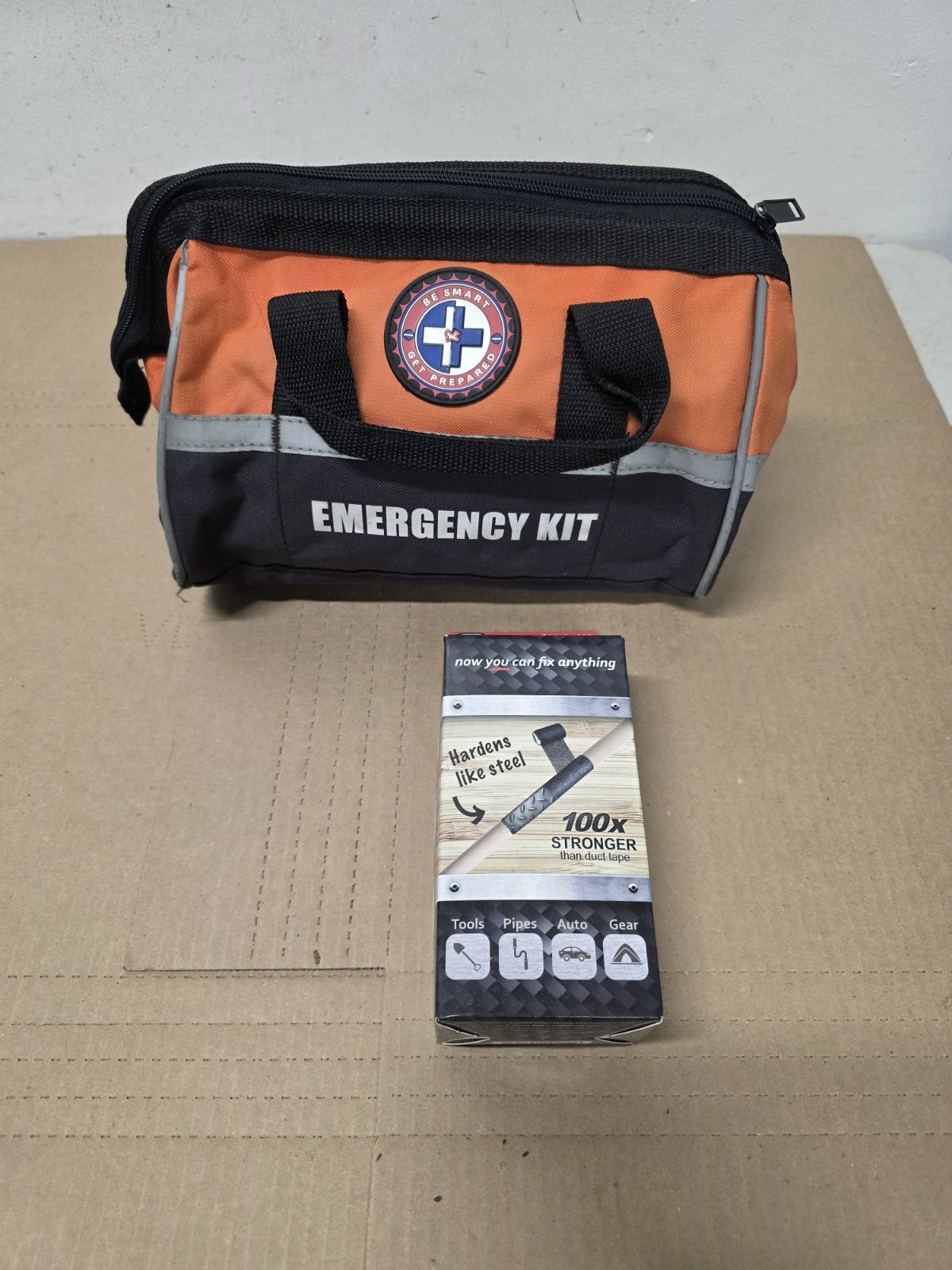 Emergency Roadside First Aid Kit - Empty Bag Only, With Fiberfix Tape