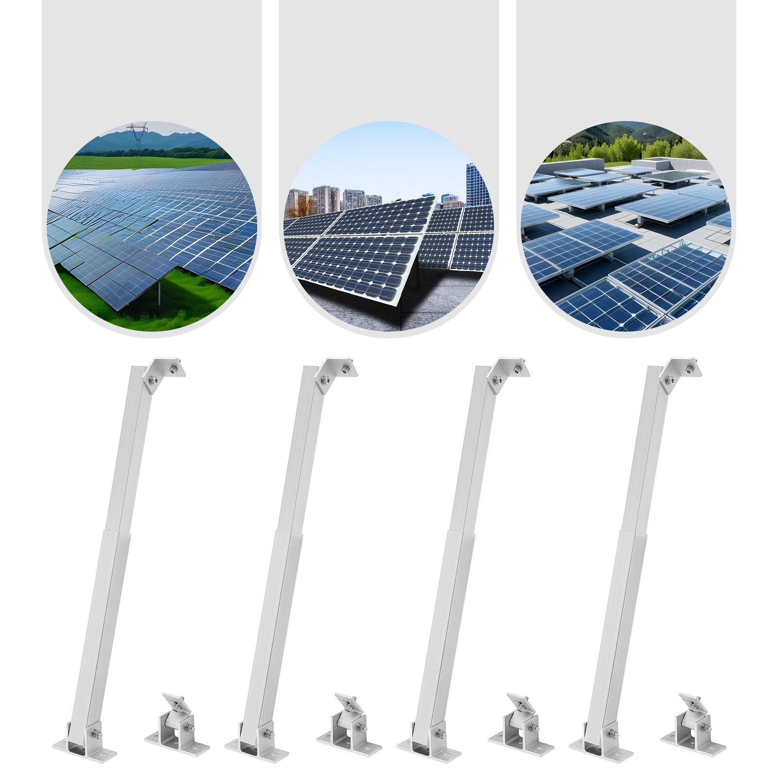 4pcs Universal Mount Brackets Adjustable Solar Panel Mounting Brackets SALEUS