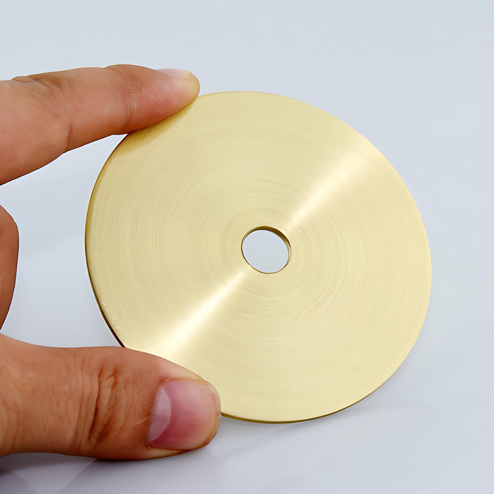 Brass Discs Blanks Metal Round Gasket Sheets Diameter 20mm-150mm With Hole 10mm