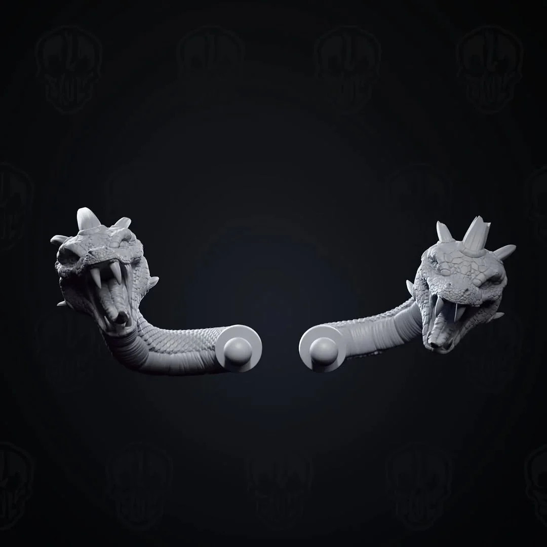 Snake Head Shoulder Pads (unpainted)