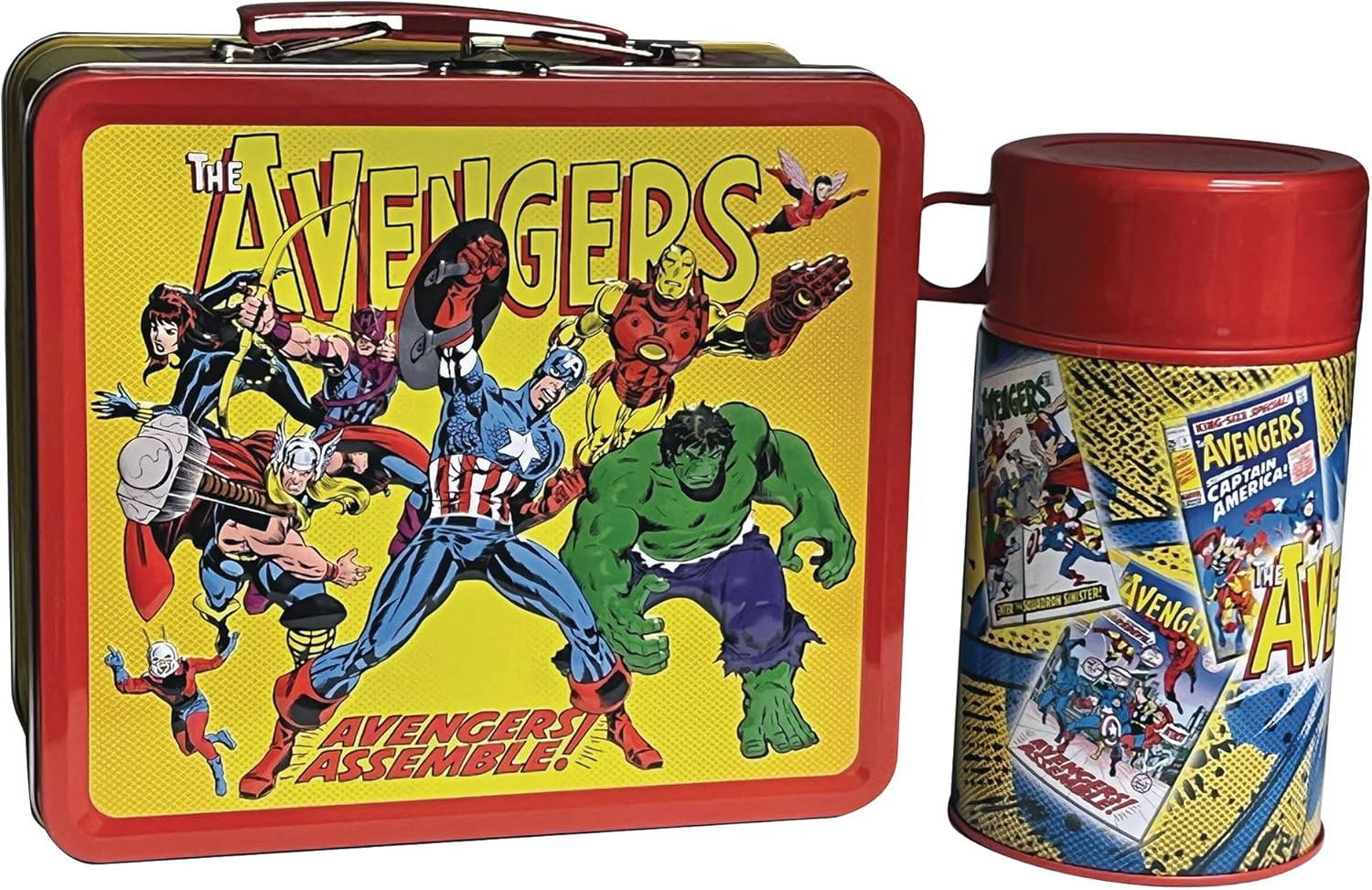 Avengers Assemble Tin Titans Previews Exclusive Lunch Box with Beverage Containe