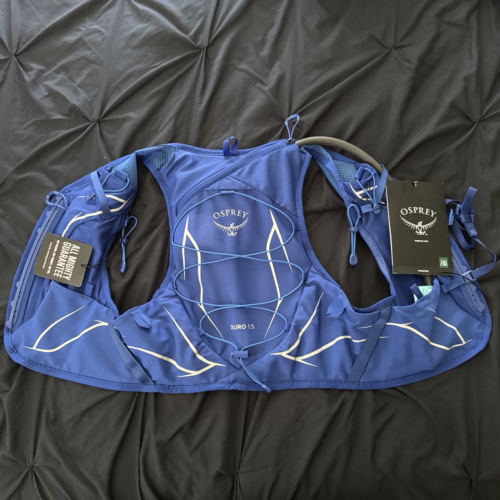 Osprey Duro 1.5L Running Vest Hydration Pack Blue Mens Small Size S w/ Bladder