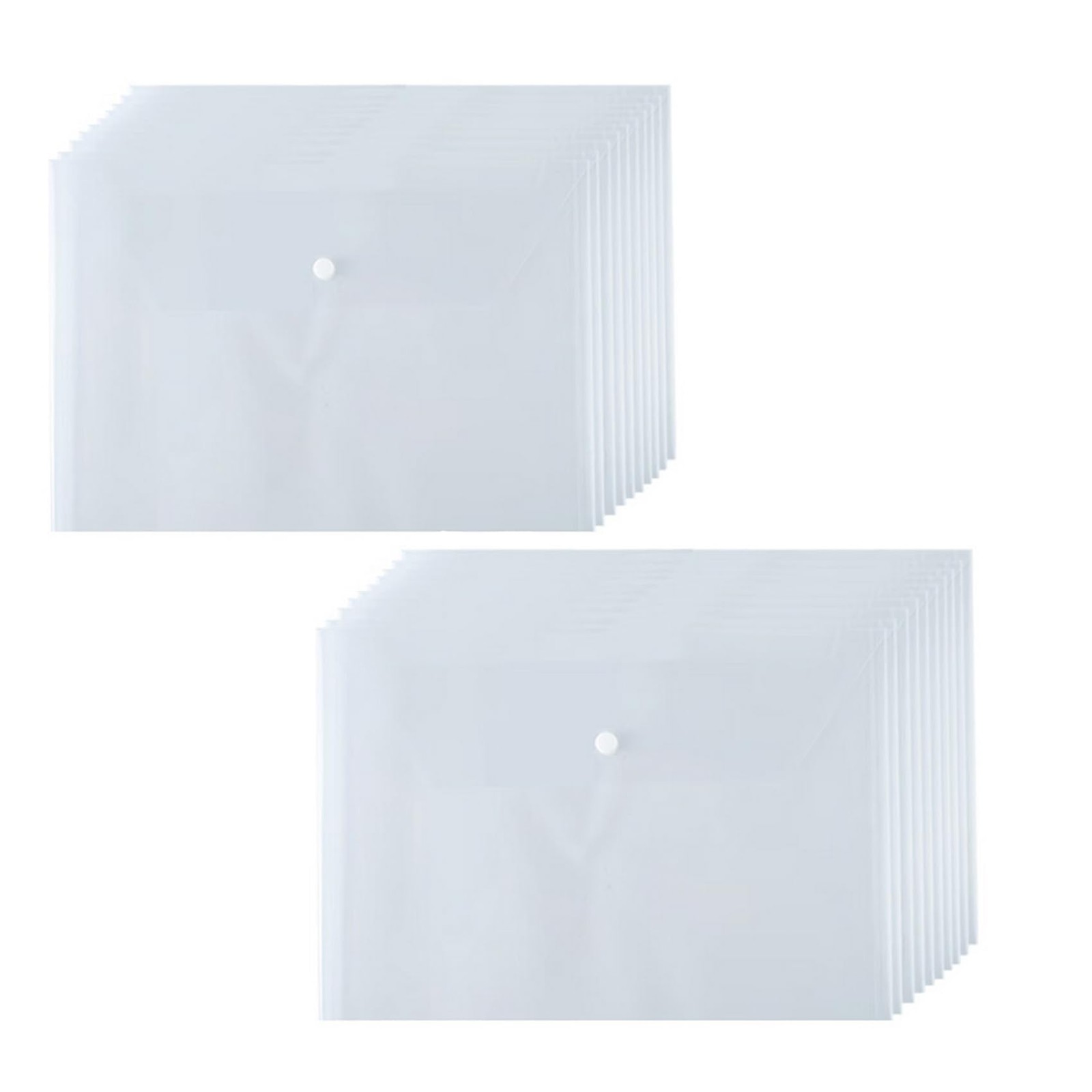 20 Pack Plastic Envelopes File Folders, Clear Poly Folder for Documents with ...